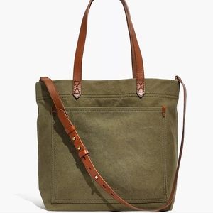 Madewell Canvas Medium Transport Tote in British Surplus